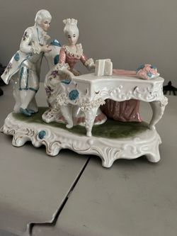 Dresden lace porcelain figurine