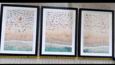 Gray Malin Beach Aerial Photography Framed Prints - Set of 3 COOGEE BEACH