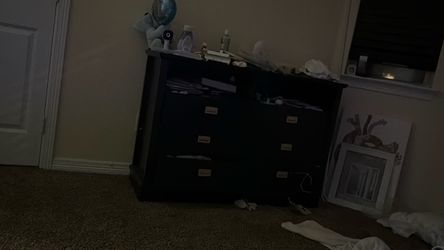 Black LED dresser