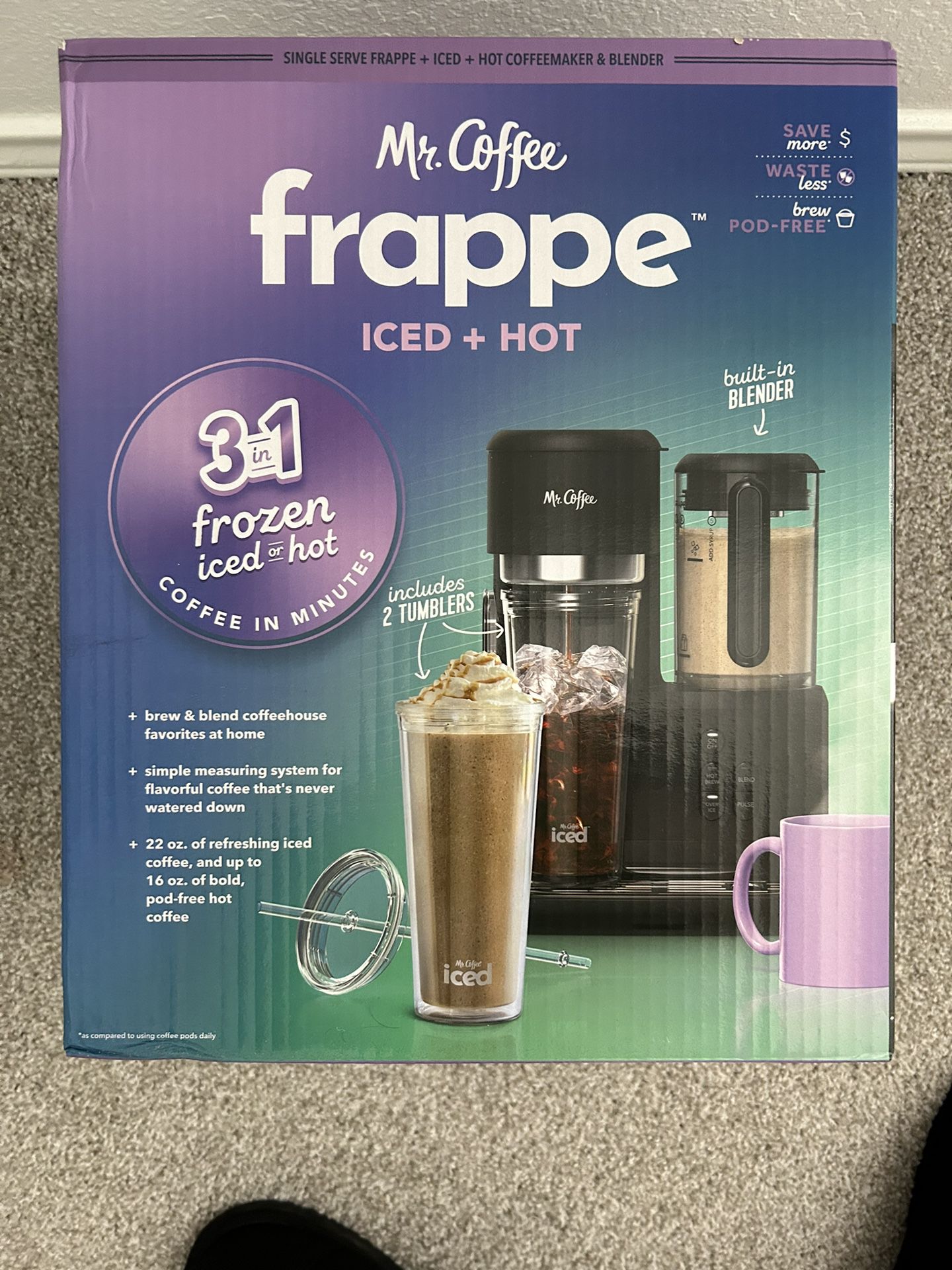 Mr. Coffee Frappe Machine brand new payed $119.99 looking for $75 lmk thank  you for Sale in San Antonio, TX - OfferUp