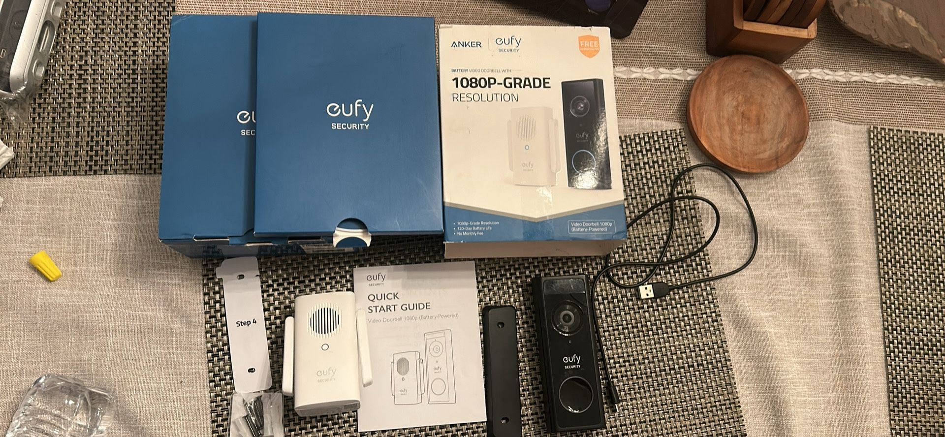 Eufy battery video doorbell t8222 w chime