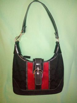 Coach black & red purse