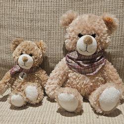 Steiff Bear Luise Beige Teddy Bears Polyester Collectible Sold As A Pair Germany