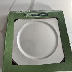 Plastic Silver 13” Chargers