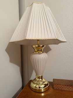 White and Gold Table Lamp set