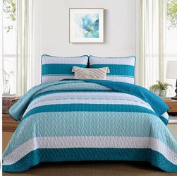 Teal King Size Quilt