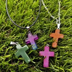 Tumbled Cross Pendant 