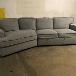 Upholstered Sectional Sofa with Pull Out Sleeper Sofa