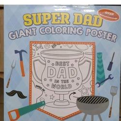 Super Dad Giant Coloring Design Poster 39.4” X 27.5”  Group Coloring