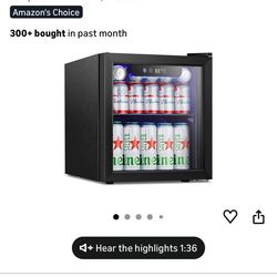 Brand New Mini Fridge + Rolling Stand (Antarctic Star) – $100