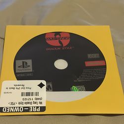 Wu-Tang Shaolin Style PS1 Disc Only