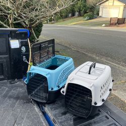 Small Dog Cat Rabbit Bunny Kennel Crate Carrier Like New 20” L by 10” W by 10” H $20 Each