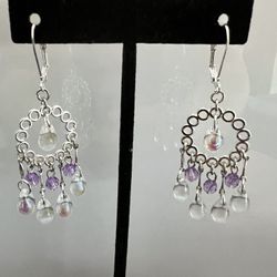 Dangle Bead And Crystal Earring 