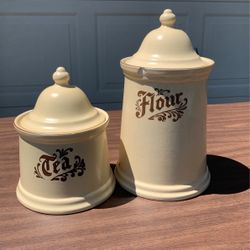 Faltzcraff  Tea And Flour Containers