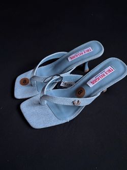 True Religion Women's Denim Thong True Religion Women's Denim Thong Heels Size 8
