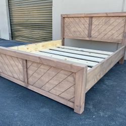 New California King Size Bed Frame Made Out Of Solid Wood!