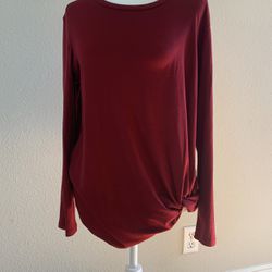 Long Sleeve Tunic - Red 