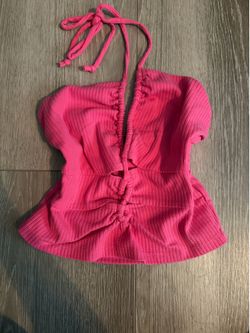 wild fable halter top, size small, hot pink