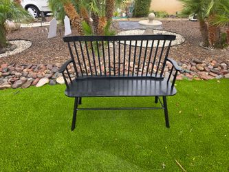 Black Wood Bench