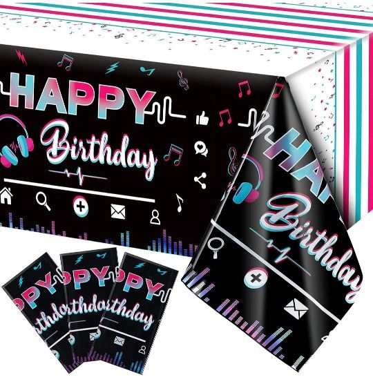 Party Tablecloth - 3 Pieces