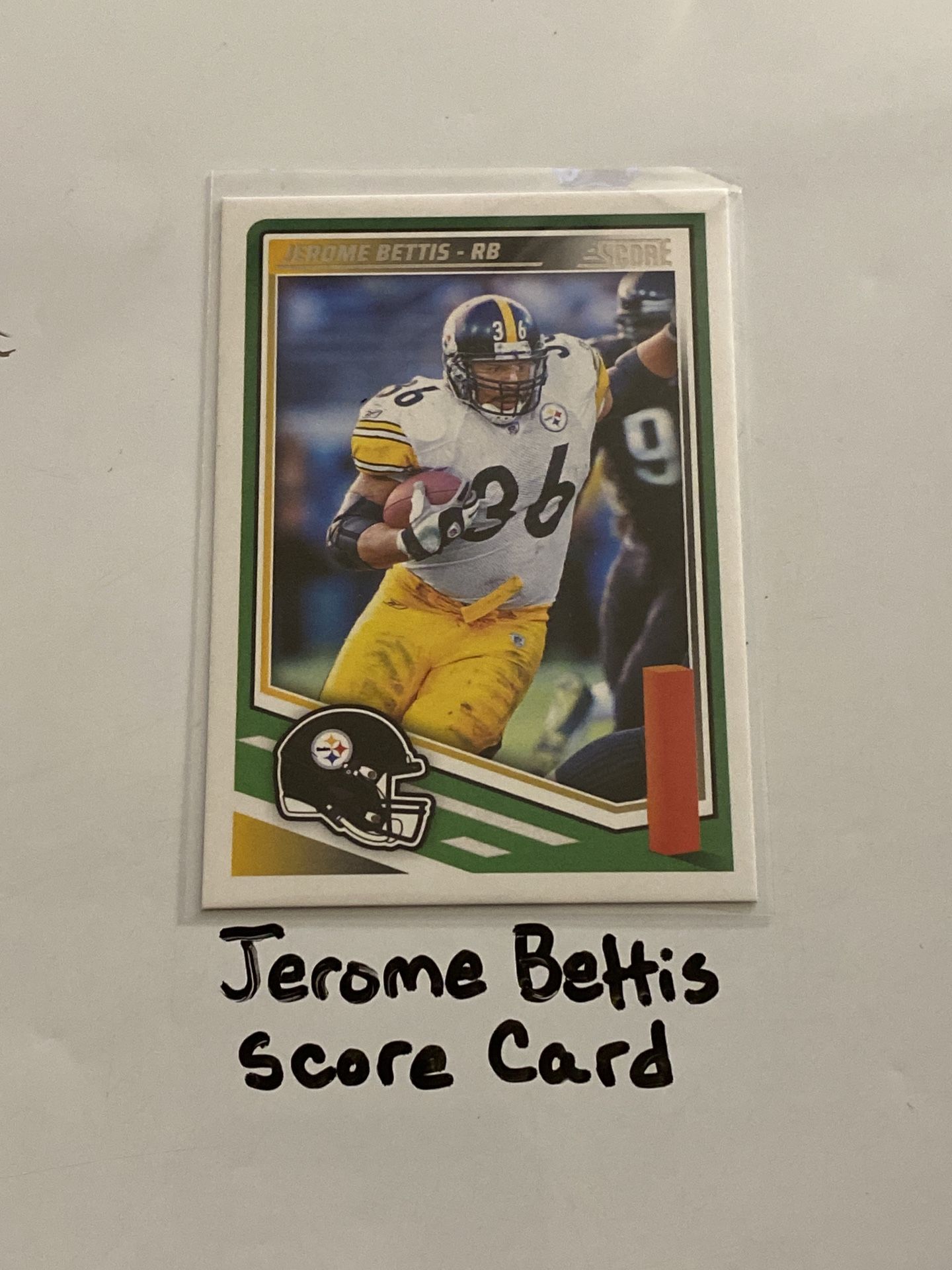 Jerome Bettis Pittsburgh Steelers Hall of Fame RB Score Card. 