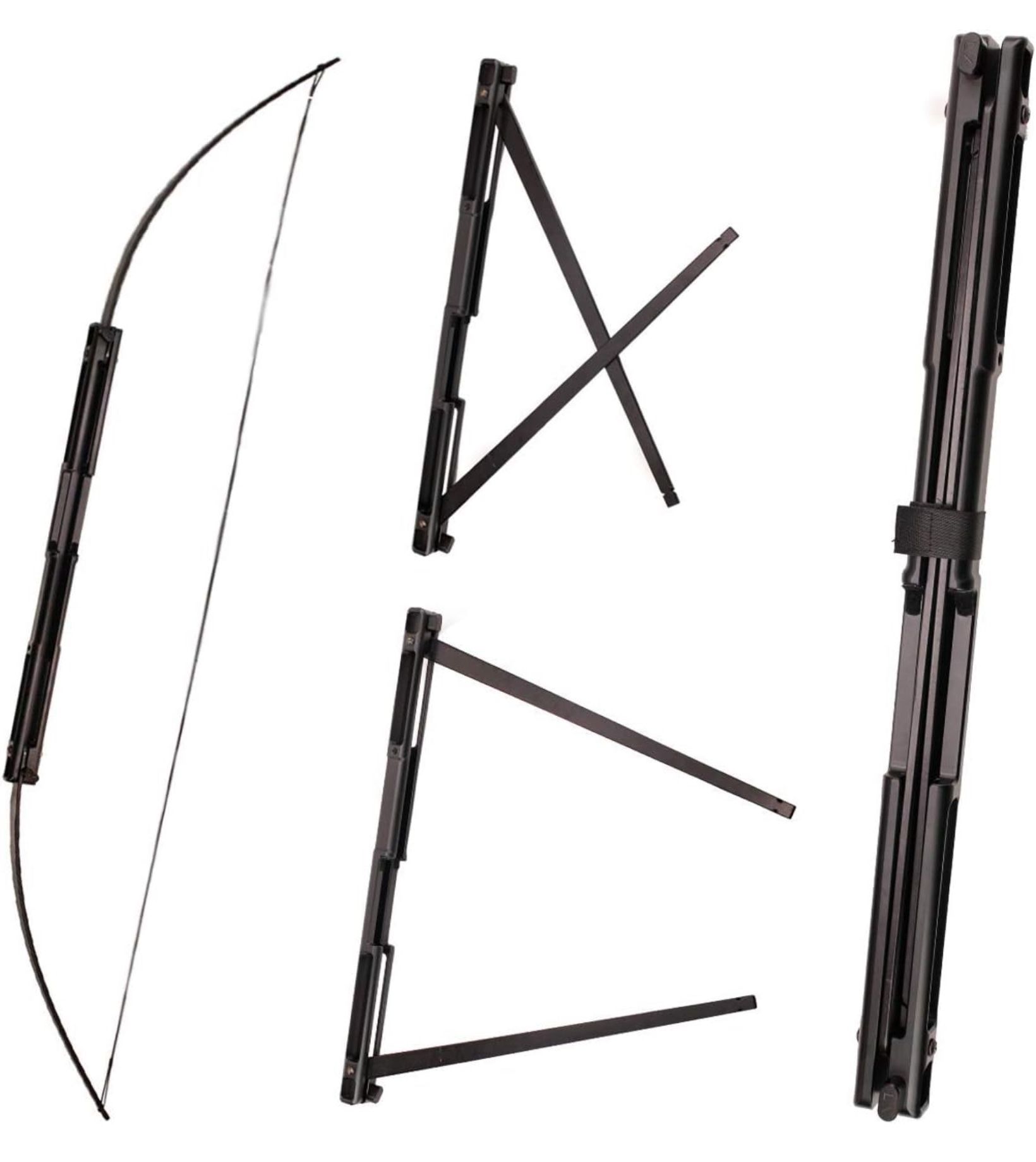 7" Folding Black Alloy Right Hand Bow