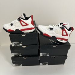 BRAND NEW JORDAN 4 “RED CEMENT” FOR SALE! GS SIZE 7 $180 MEN SIZES 11, 11.5, & 13 $260
