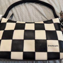 New Coach Alter/Ego Shoulder Bag In Checkerboard Upcrafted Leather