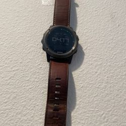 Garmin Fenix 3HR Sapphire Sport/triathlon watch with leather strap