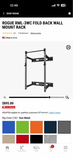Rogue RML-3WC Fold Back Wall Mount Rack