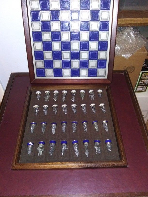Franklin Mint Civil War Chess Set