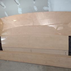 Norwegian Wood Bed And Metal Frame, Queen  And Can Adjust To King