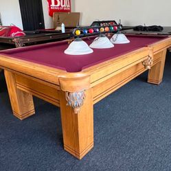 Pool Table 8ft ( Free Delivery & Set Up & New Color Felt Of Your Choice