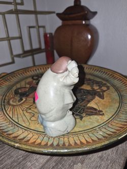 Ceramic Pig Figurine with Hat
