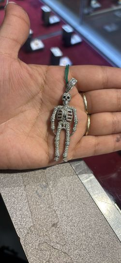 Skelton diamond pendant