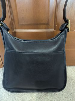 Vintage Coach Legacy Bag 9966 Black Leather Zip Shoulder Bag Crossbody