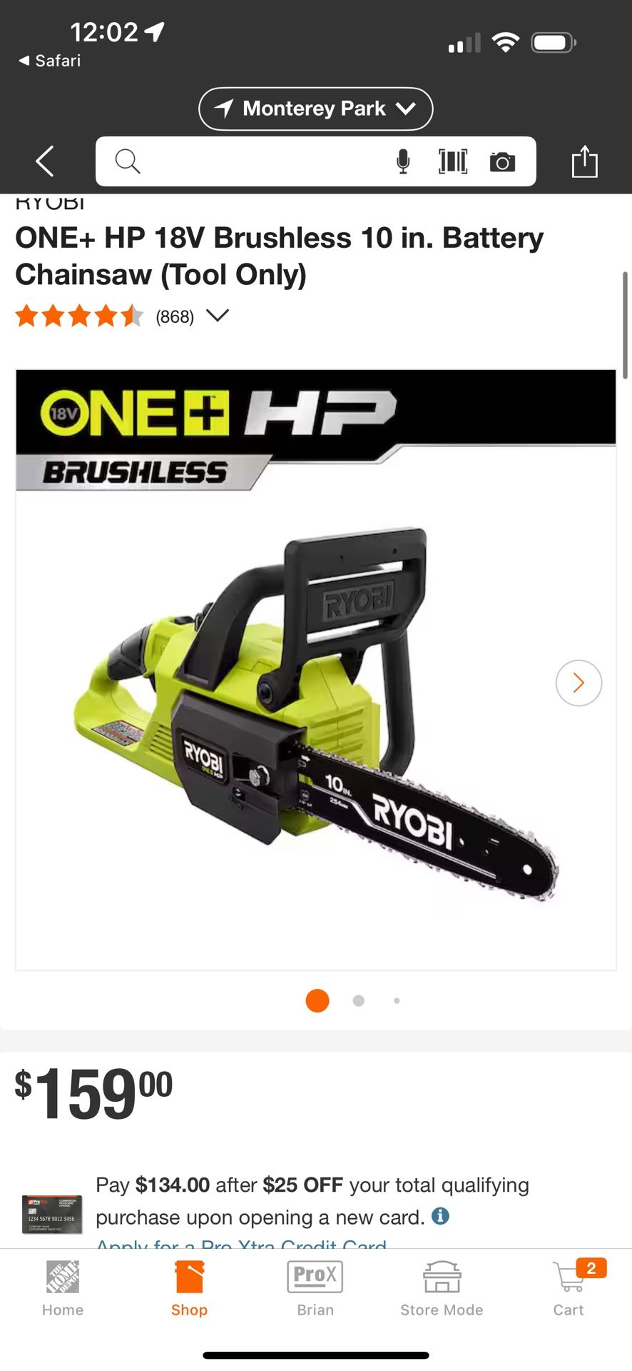 Ryobi chainsaw