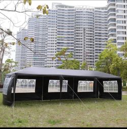 BLACK 10x30 with 8 Walls canopy tent
