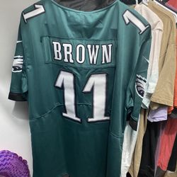 A.J. Brown EAGLES  New Stitched NFL Jersey   Shipping Available   Size Large Or XL Located in pompano beach , Fl