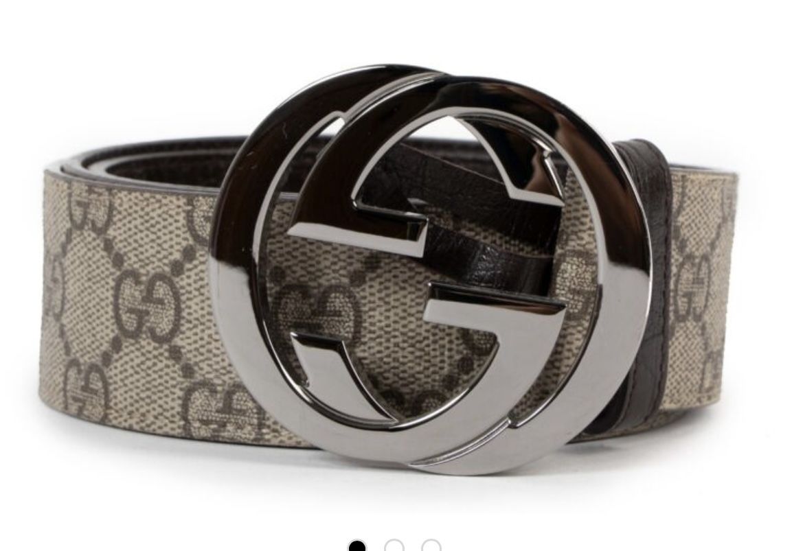 Gucci GG Supreme Interlocking G Buckle Belt 