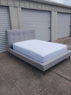 Full size bed frame with mattress