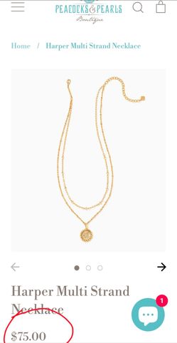 GORGEOUS ✨️KENDRA SCOTT~ HARPER MULTI STRAND NECKLACE in GOLD