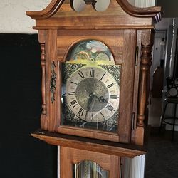 Emperor grandfather clock, Cherrywood cabinet