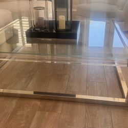 Aico Acrylic Coffee And 2 End Tables 