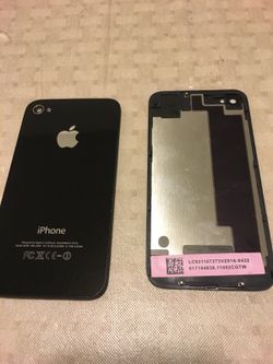 iPhone 4 and 4s back panel glass replacement black