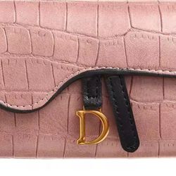 2 Pcs /  Pink And Brown Luxury Wallet 