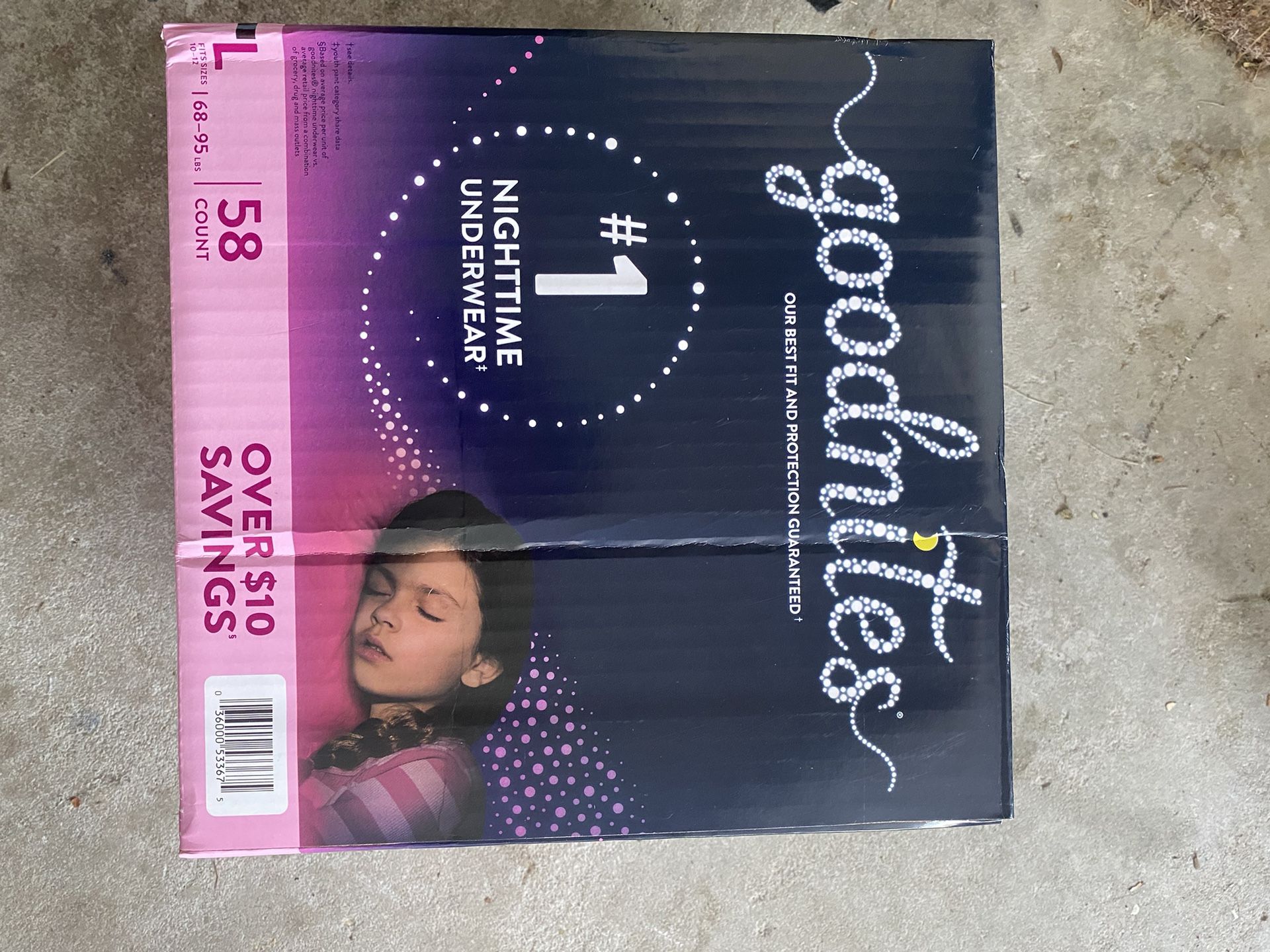 Goodnites Size Large 58 Count