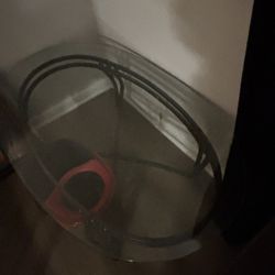Oval Glass Table