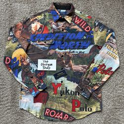 POLO RALPH LAUREN CLASSIC FIT EXPEDITION PRINT WORKSHIRT FLANNEL AMERICAN WEST MENS SIZE MEDIUM NEW