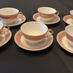 Vintage Porcelain Cup And Saucer, Brand Pacific China, Made In Japan 